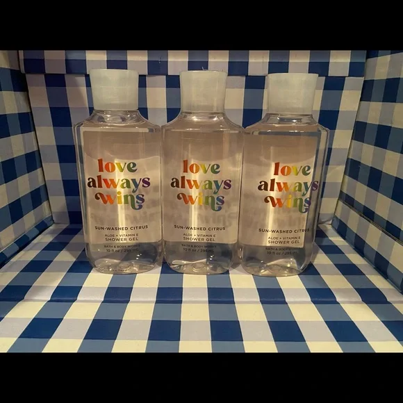 LOVE ALWAYS WINS PRIDE Sunshine Citrus shower gel-Lot of 3-Bath & Body Works 🌈 - Picture 3 of 4